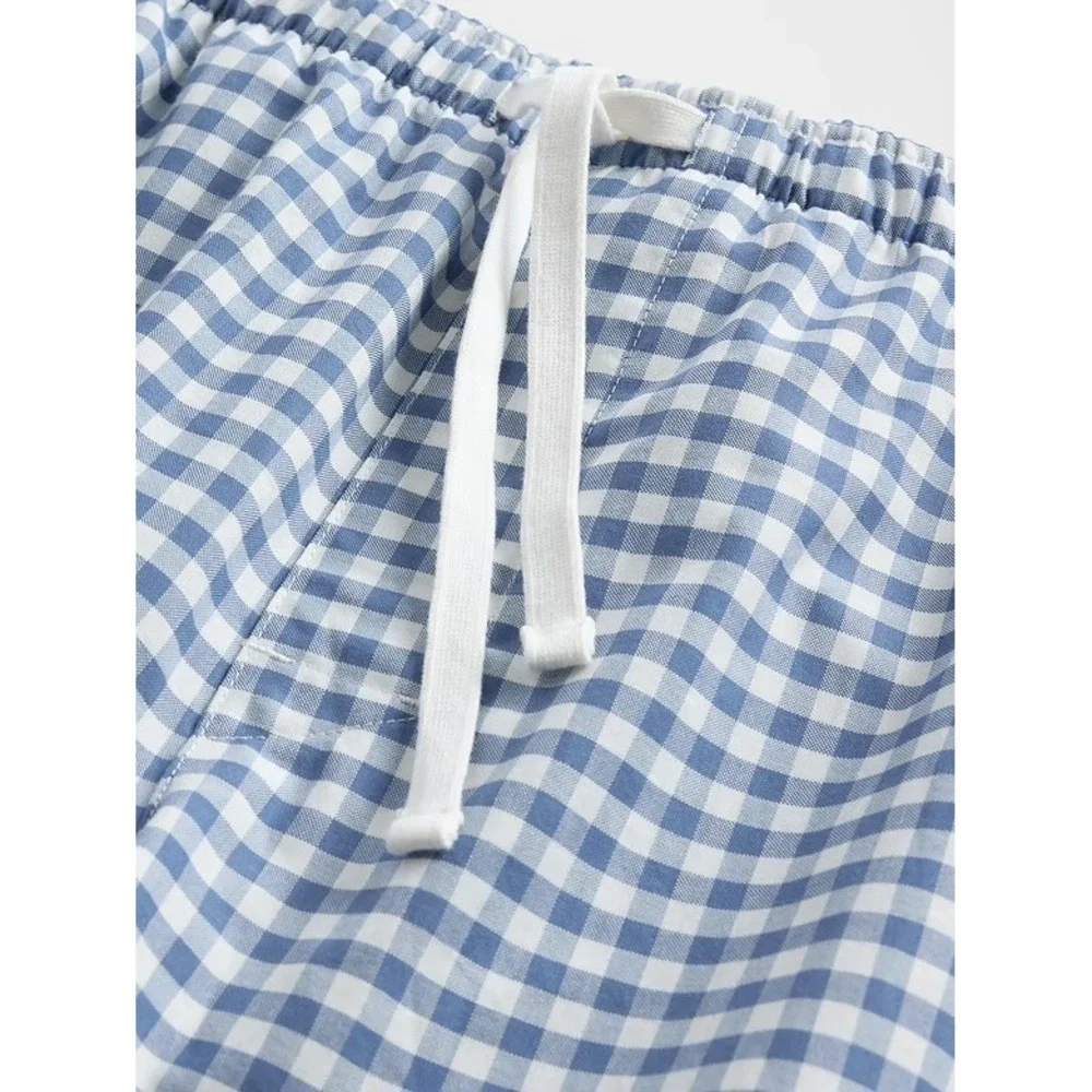 Gap Gingham Boxer Pants Docksider Blue White Cotton PJ Lounge Bottoms Mens Large